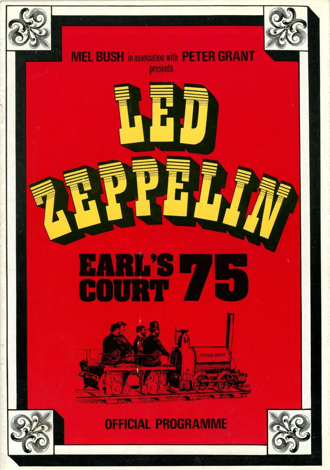Led Zeppelin Earls Court Arena London 1975 Concert Programme And Ticket Stub