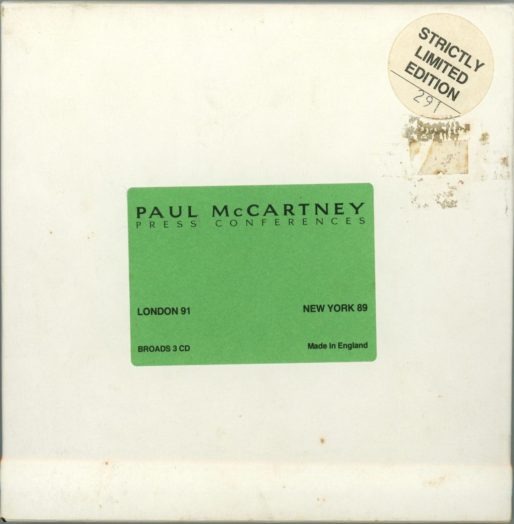 A bootleg Paul McCartney press Conference Limited Edition box set