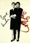 Paul and linda McCartney signed postcard 1984