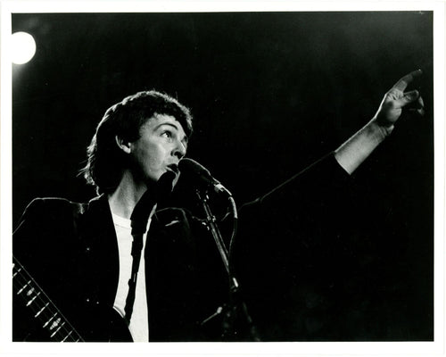 An original black and white Liverpool Echo press photograph of Paul McCartney