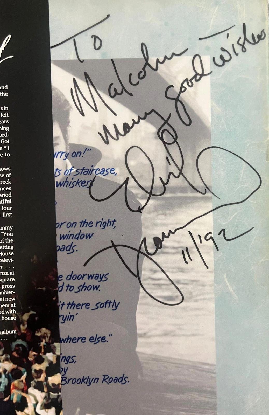 Neil Diamond signed tour programme 1992