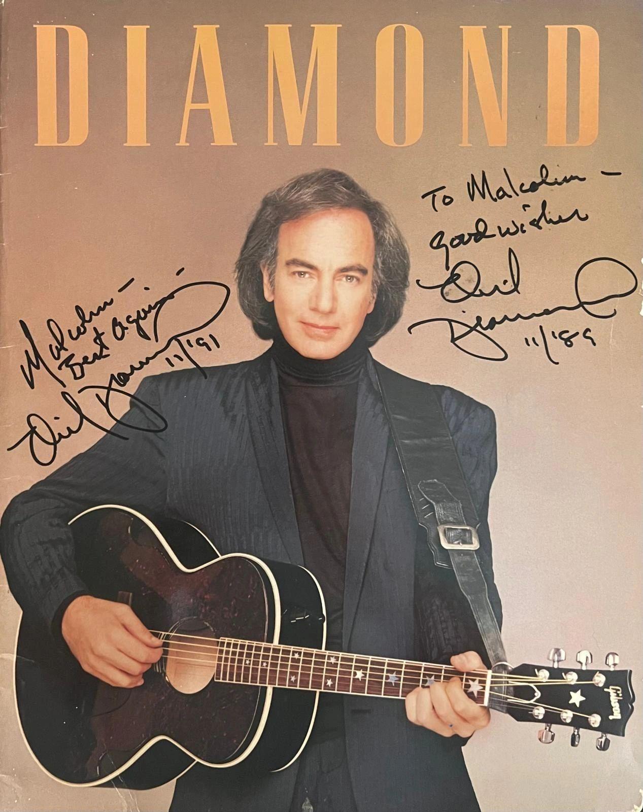 Neil Diamond Double signed tour programme 1989