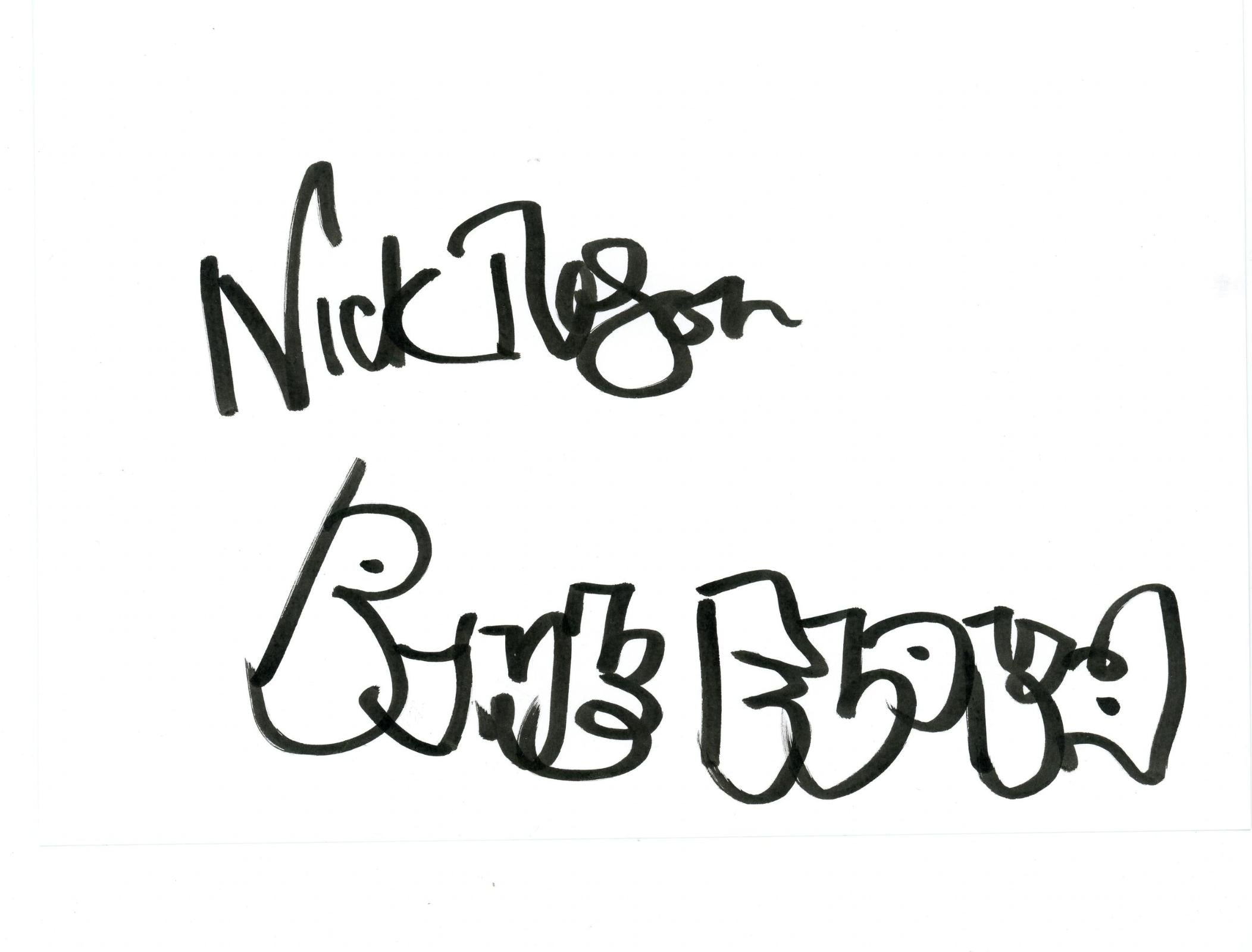 Nick Mason autograph