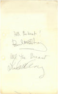 Paul and Linda McCartney autographs 1976