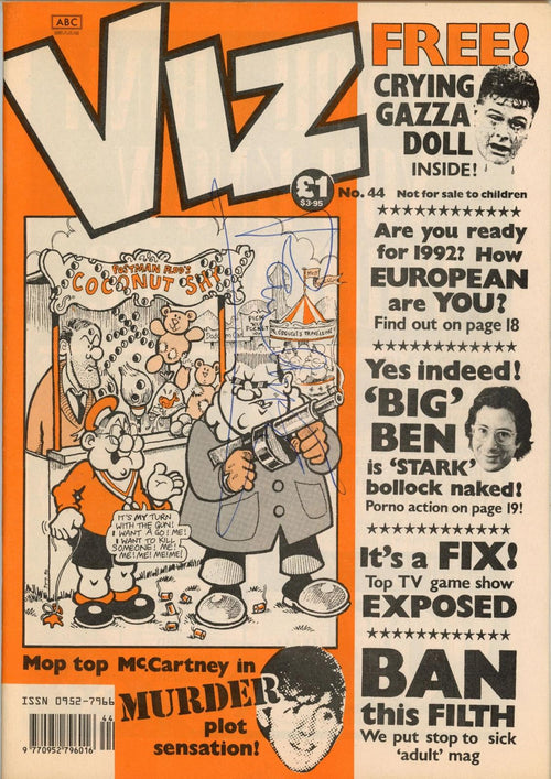 1990 Viz comic magazine signed by Paul McCartney