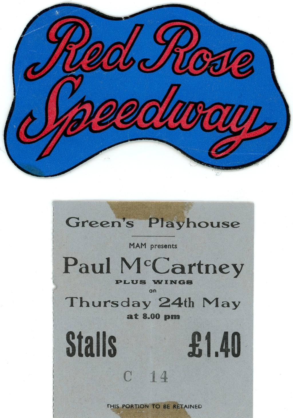 Paul McCartney and wings autographs Glasgow Green’s Playhouse 24th of May 1973