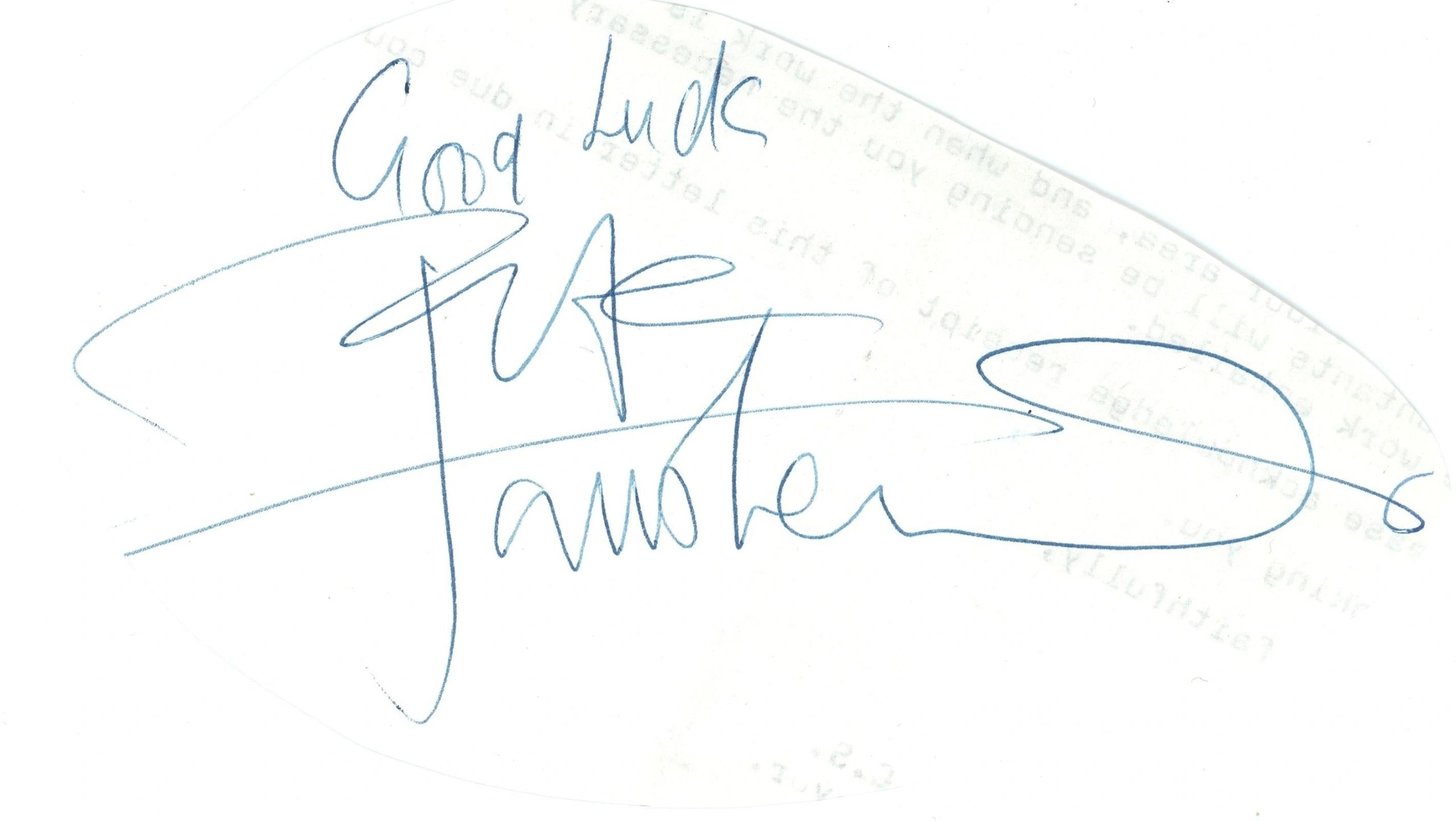 Pete Townshend Autograph 1980s