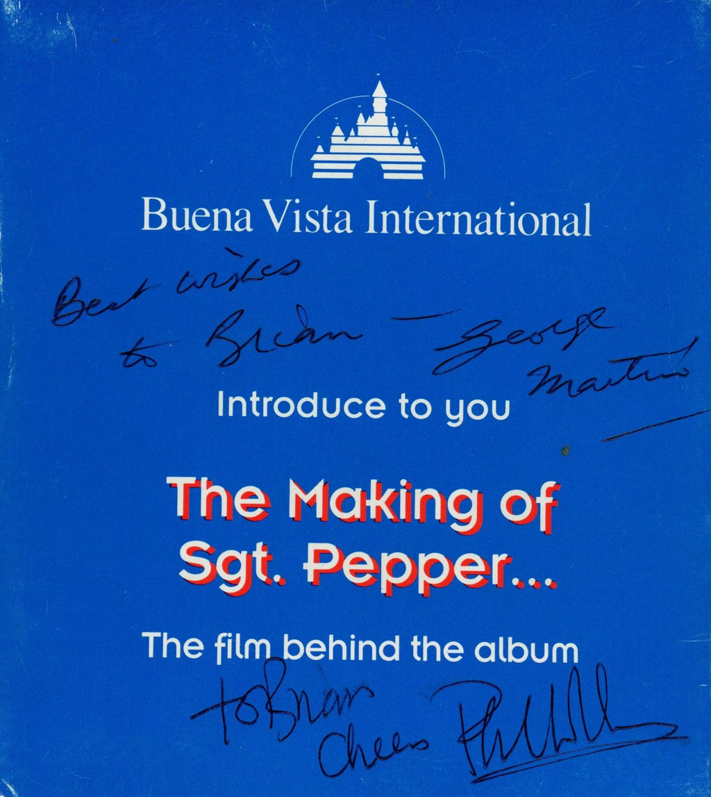 George Martin and Phil Colins signed The Making of Sgt. Pepper