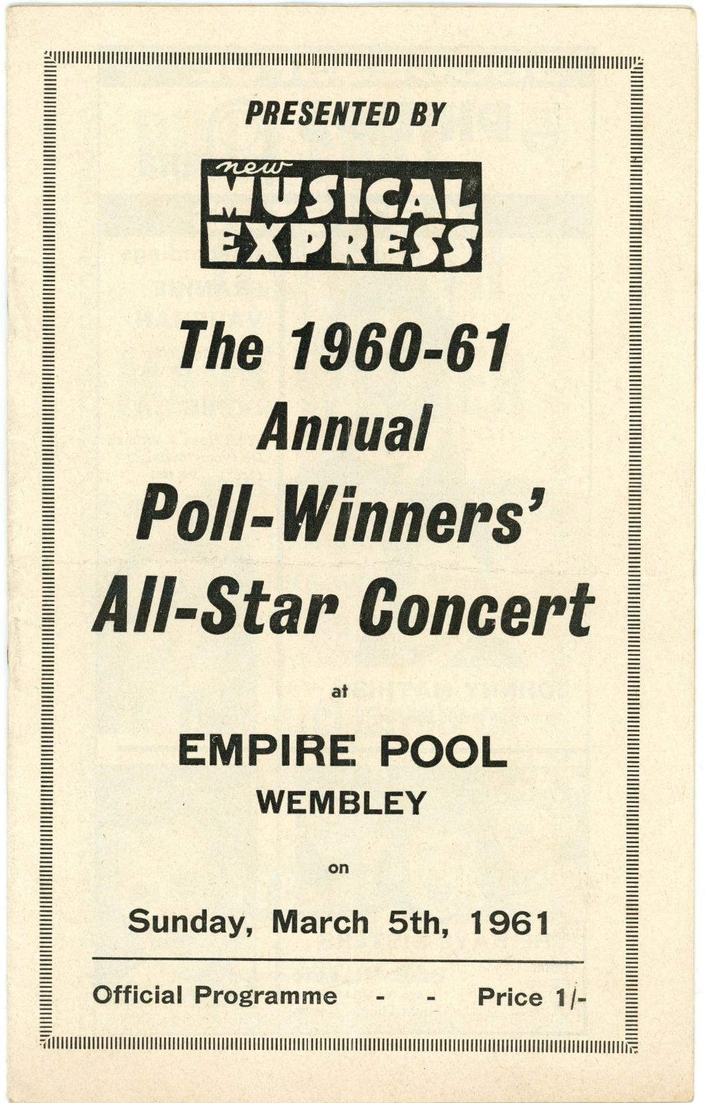 NME 1960-1961 Annual poll winners all star concert