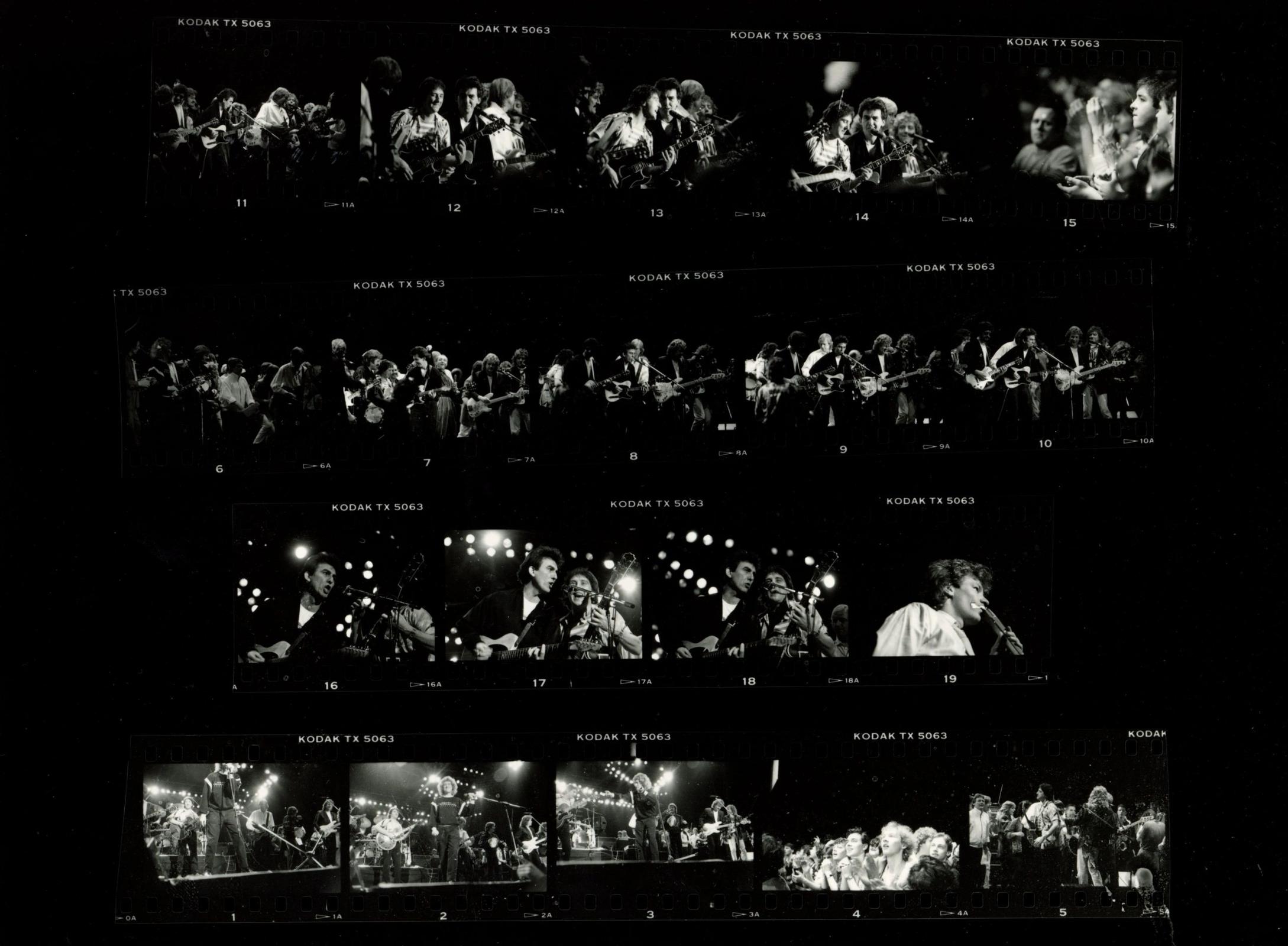 George Harrison contact sheet 1986