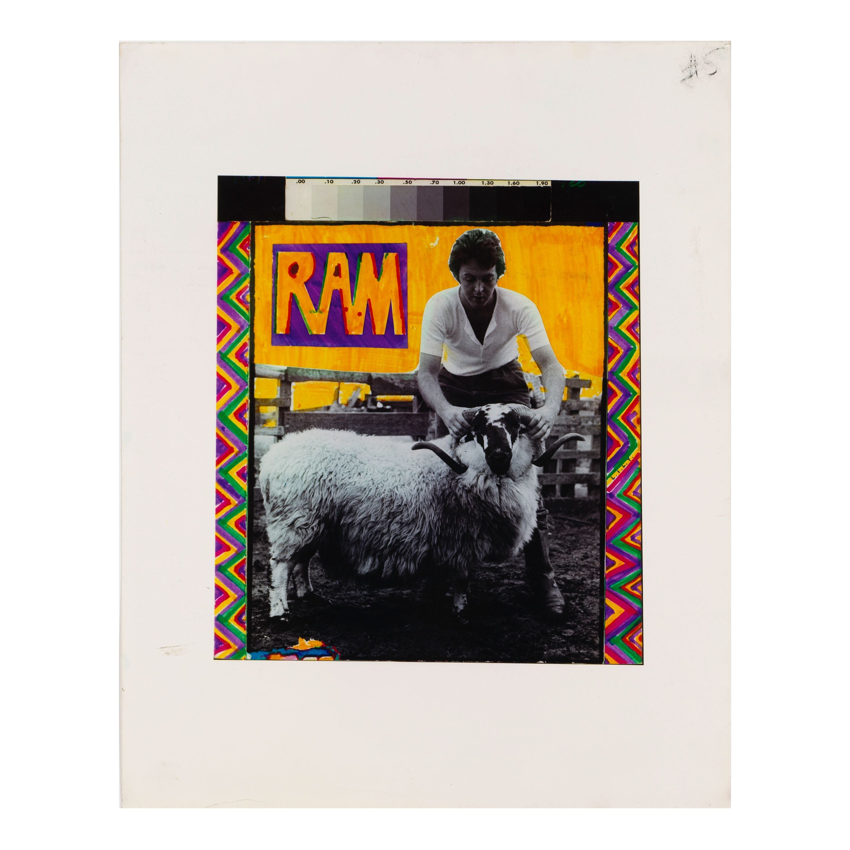 Paul & Linda McCartney 'Ram' songbook proof cover photograph 1971