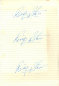 Ringo Starr triple-signed sheet 1976