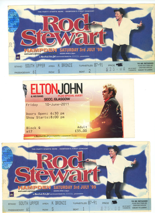A collection of Modern concert tickets