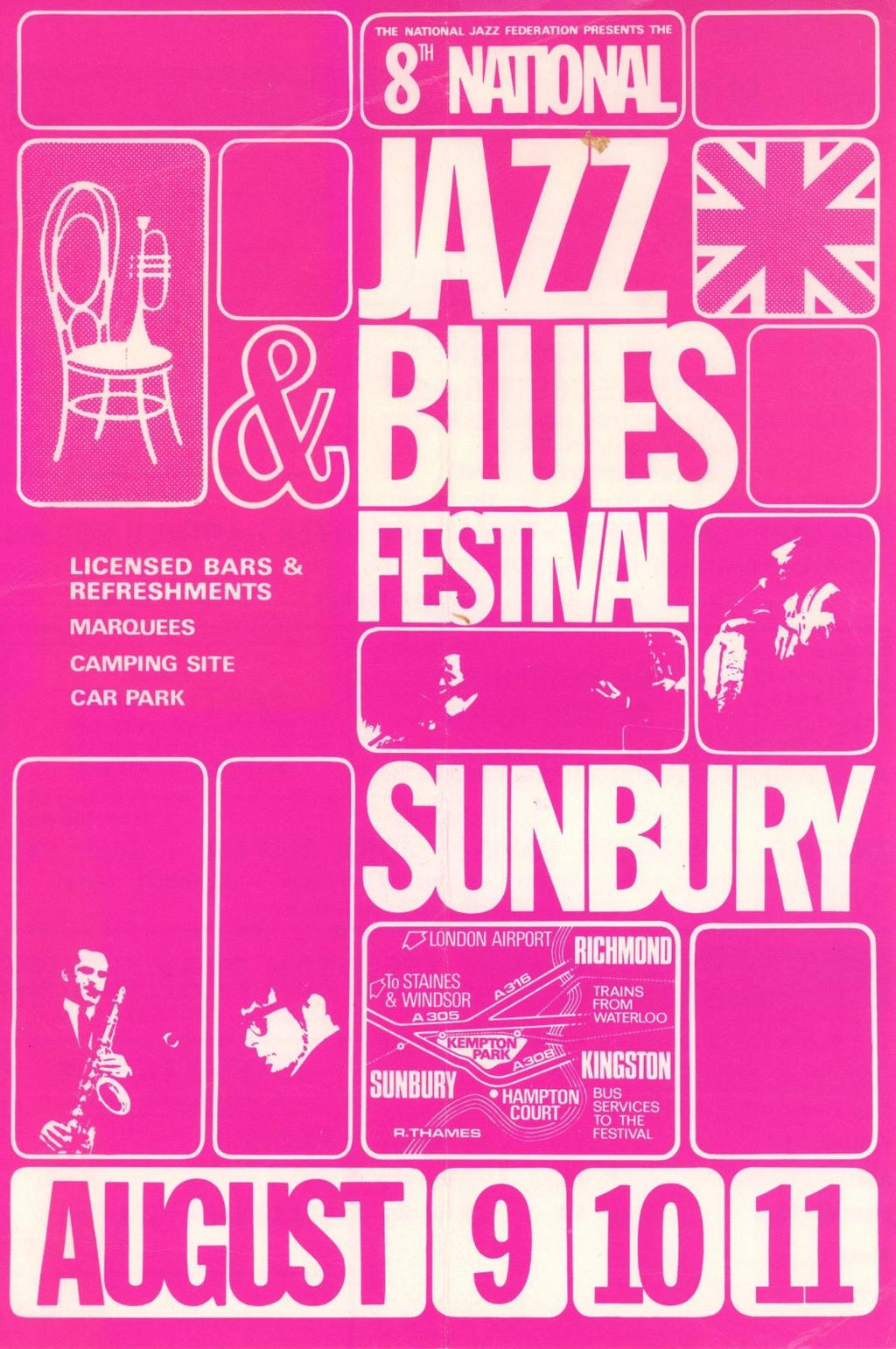 8th National Jazz & Blues Festival flyer 1968