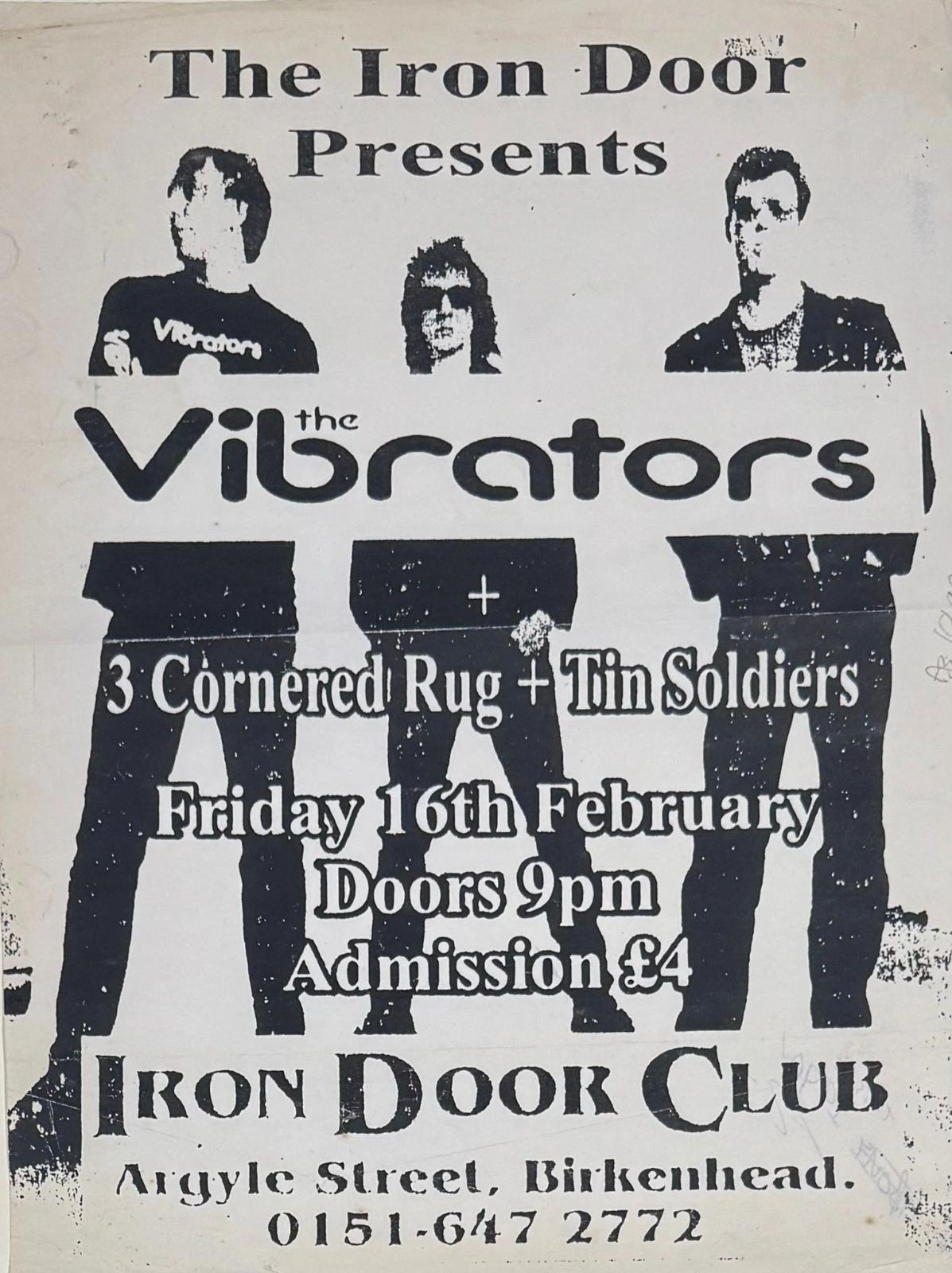 The Vibrators Iron Door Club flyer 1990