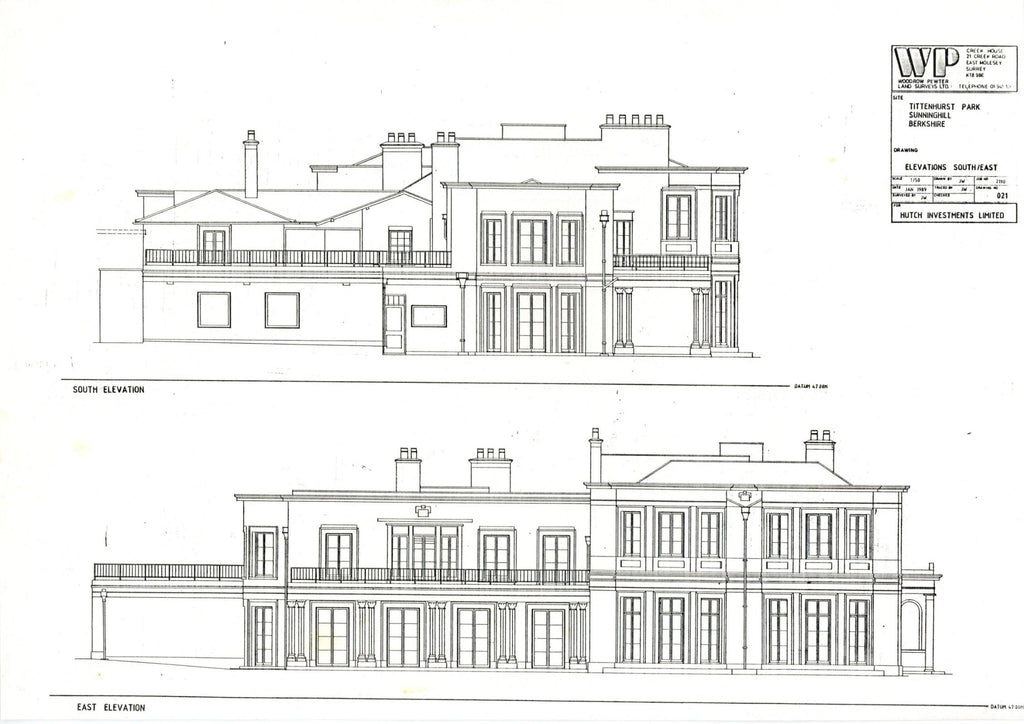 John Lennon Tittenhurst Park Architectural drawings 1980s