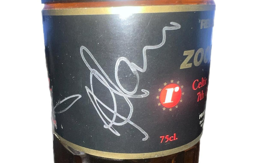 U2 signed Zooropa Tour commemorative Whisky bottle 1993