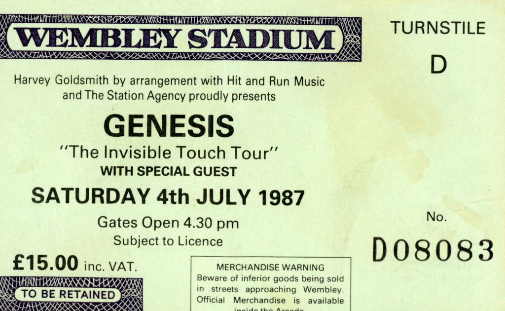 Three Genesis concert Tickets
